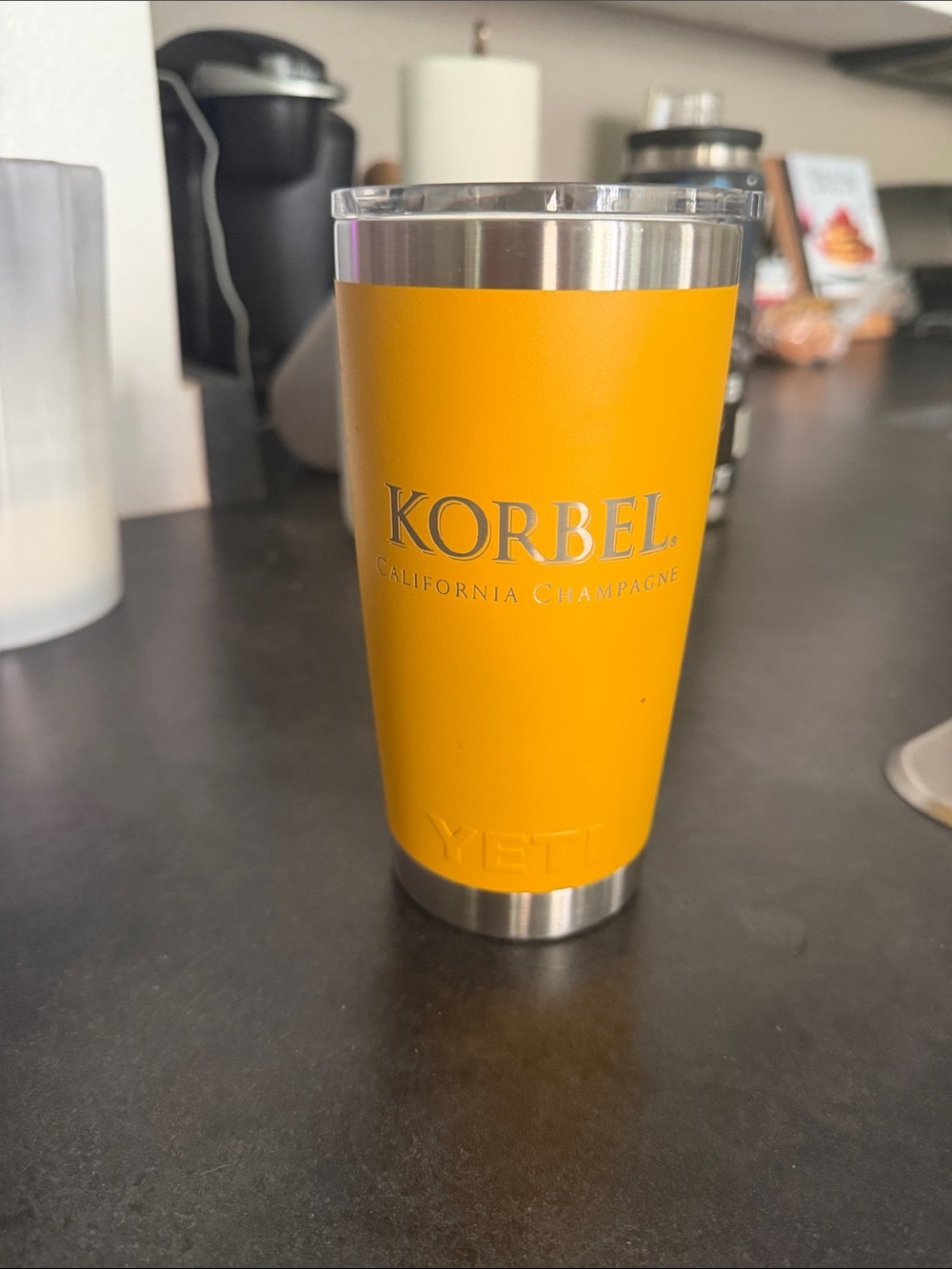 Yeti x Korbel Mustard Yellow Insulated Tumbler